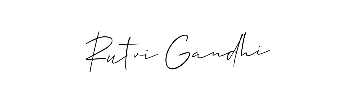 Also You can easily find your signature by using the search form. We will create Rutvi Gandhi name handwritten signature images for you free of cost using Allison_Script sign style. Rutvi Gandhi signature style 2 images and pictures png