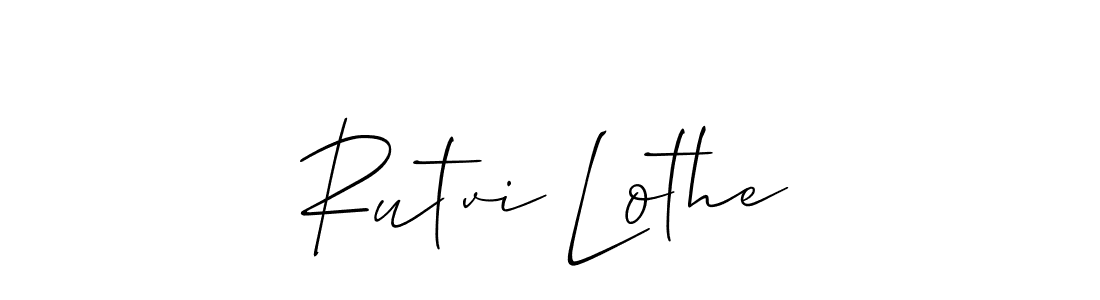 Also You can easily find your signature by using the search form. We will create Rutvi Lothe name handwritten signature images for you free of cost using Allison_Script sign style. Rutvi Lothe signature style 2 images and pictures png