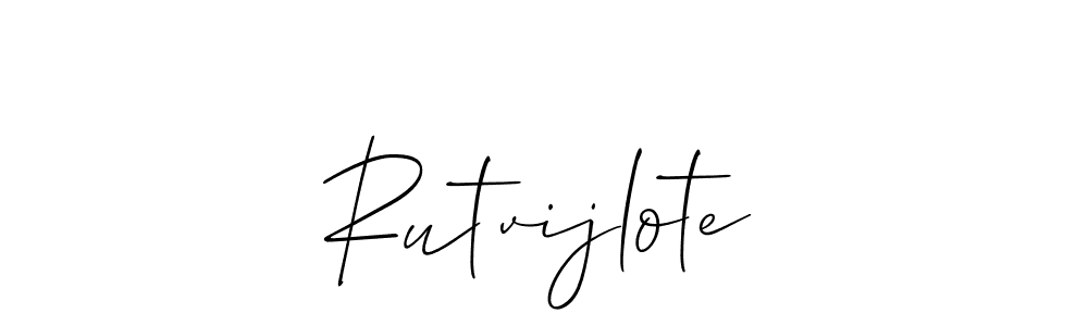 The best way (Allison_Script) to make a short signature is to pick only two or three words in your name. The name Rutvijlote include a total of six letters. For converting this name. Rutvijlote signature style 2 images and pictures png