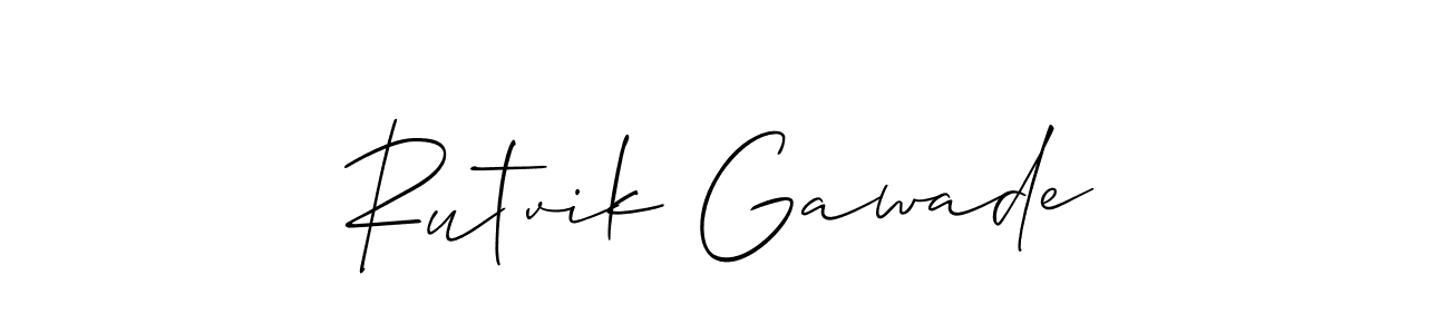 How to make Rutvik Gawade signature? Allison_Script is a professional autograph style. Create handwritten signature for Rutvik Gawade name. Rutvik Gawade signature style 2 images and pictures png