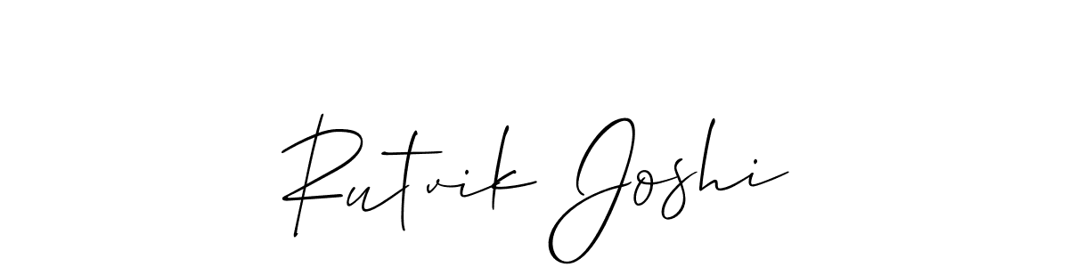 Use a signature maker to create a handwritten signature online. With this signature software, you can design (Allison_Script) your own signature for name Rutvik Joshi. Rutvik Joshi signature style 2 images and pictures png