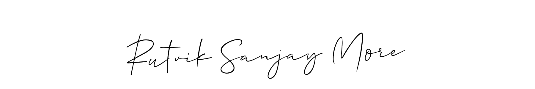 Create a beautiful signature design for name Rutvik Sanjay More. With this signature (Allison_Script) fonts, you can make a handwritten signature for free. Rutvik Sanjay More signature style 2 images and pictures png