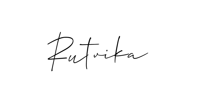Also we have Rutvika name is the best signature style. Create professional handwritten signature collection using Allison_Script autograph style. Rutvika signature style 2 images and pictures png