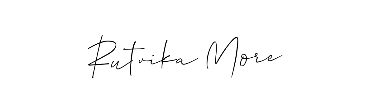 Rutvika More stylish signature style. Best Handwritten Sign (Allison_Script) for my name. Handwritten Signature Collection Ideas for my name Rutvika More. Rutvika More signature style 2 images and pictures png