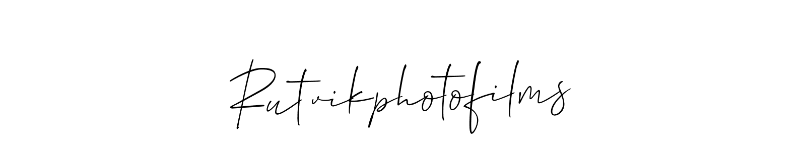 You can use this online signature creator to create a handwritten signature for the name Rutvikphotofilms. This is the best online autograph maker. Rutvikphotofilms signature style 2 images and pictures png