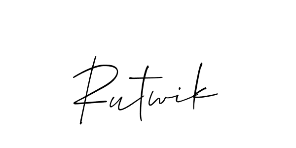Create a beautiful signature design for name Rutwik. With this signature (Allison_Script) fonts, you can make a handwritten signature for free. Rutwik signature style 2 images and pictures png