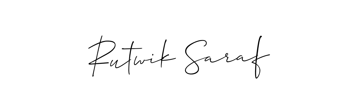 This is the best signature style for the Rutwik Saraf name. Also you like these signature font (Allison_Script). Mix name signature. Rutwik Saraf signature style 2 images and pictures png