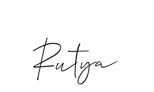 Best and Professional Signature Style for Rutya. Allison_Script Best Signature Style Collection. Rutya signature style 2 images and pictures png