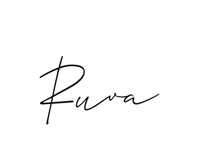 How to make Ruva name signature. Use Allison_Script style for creating short signs online. This is the latest handwritten sign. Ruva signature style 2 images and pictures png