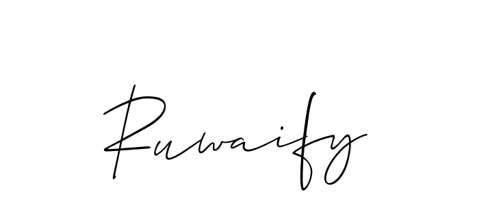 Also we have Ruwaify name is the best signature style. Create professional handwritten signature collection using Allison_Script autograph style. Ruwaify signature style 2 images and pictures png