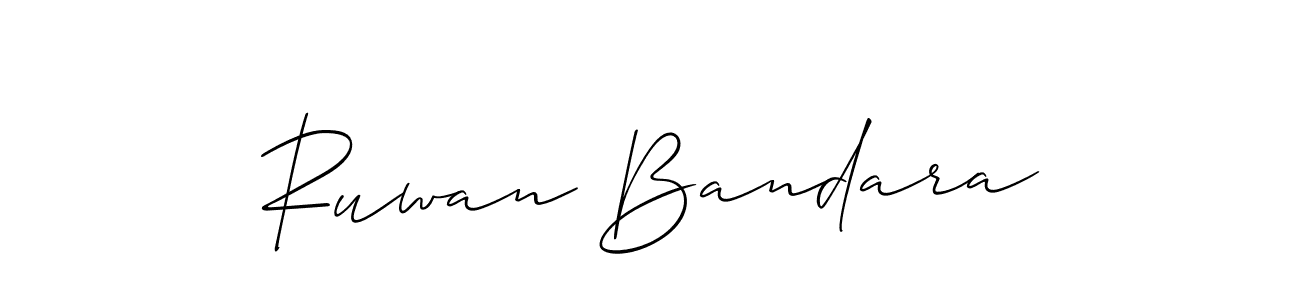 Design your own signature with our free online signature maker. With this signature software, you can create a handwritten (Allison_Script) signature for name Ruwan Bandara. Ruwan Bandara signature style 2 images and pictures png