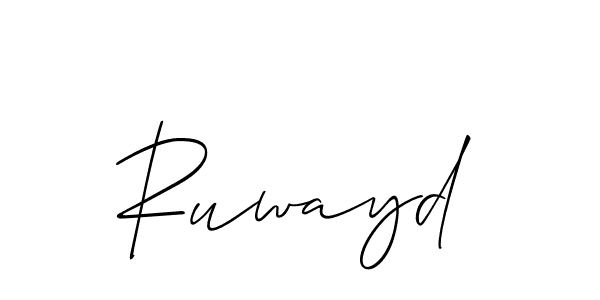 Make a beautiful signature design for name Ruwayd. Use this online signature maker to create a handwritten signature for free. Ruwayd signature style 2 images and pictures png