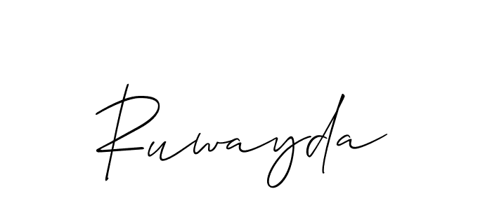 How to make Ruwayda signature? Allison_Script is a professional autograph style. Create handwritten signature for Ruwayda name. Ruwayda signature style 2 images and pictures png