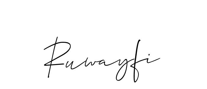 Make a beautiful signature design for name Ruwayfi. Use this online signature maker to create a handwritten signature for free. Ruwayfi signature style 2 images and pictures png