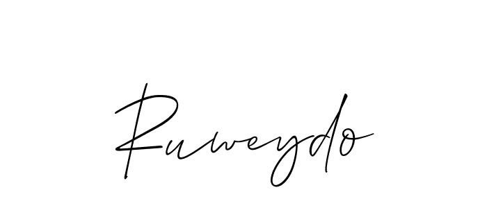 How to make Ruweydo name signature. Use Allison_Script style for creating short signs online. This is the latest handwritten sign. Ruweydo signature style 2 images and pictures png