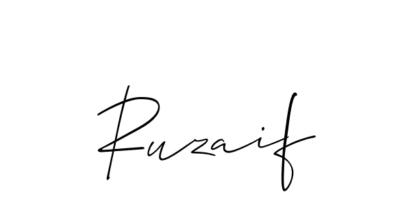 How to make Ruzaif signature? Allison_Script is a professional autograph style. Create handwritten signature for Ruzaif name. Ruzaif signature style 2 images and pictures png