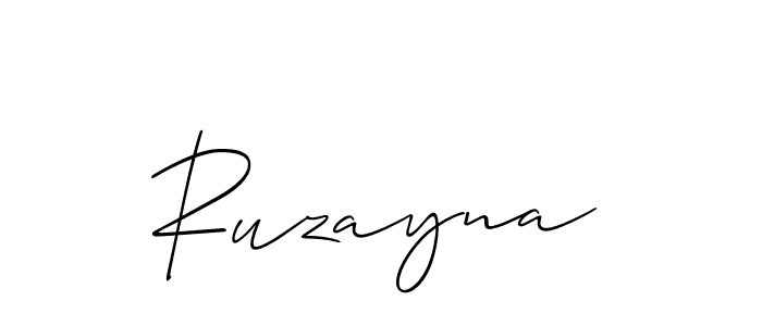 How to make Ruzayna signature? Allison_Script is a professional autograph style. Create handwritten signature for Ruzayna name. Ruzayna signature style 2 images and pictures png