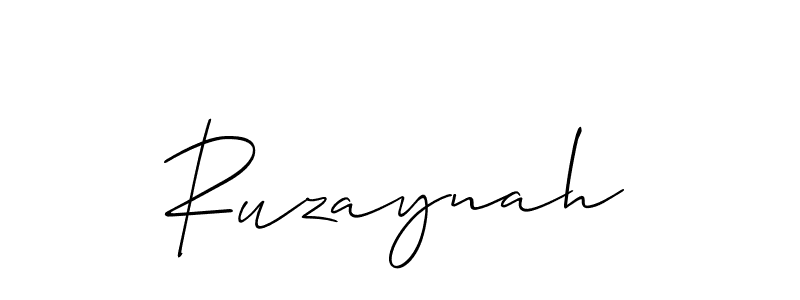 You should practise on your own different ways (Allison_Script) to write your name (Ruzaynah) in signature. don't let someone else do it for you. Ruzaynah signature style 2 images and pictures png