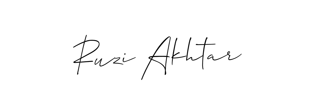 Design your own signature with our free online signature maker. With this signature software, you can create a handwritten (Allison_Script) signature for name Ruzi Akhtar. Ruzi Akhtar signature style 2 images and pictures png