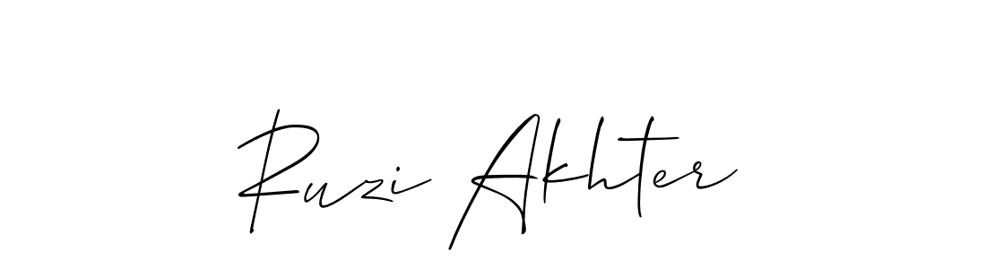 Similarly Allison_Script is the best handwritten signature design. Signature creator online .You can use it as an online autograph creator for name Ruzi Akhter. Ruzi Akhter signature style 2 images and pictures png