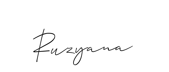 Make a beautiful signature design for name Ruzyana. With this signature (Allison_Script) style, you can create a handwritten signature for free. Ruzyana signature style 2 images and pictures png