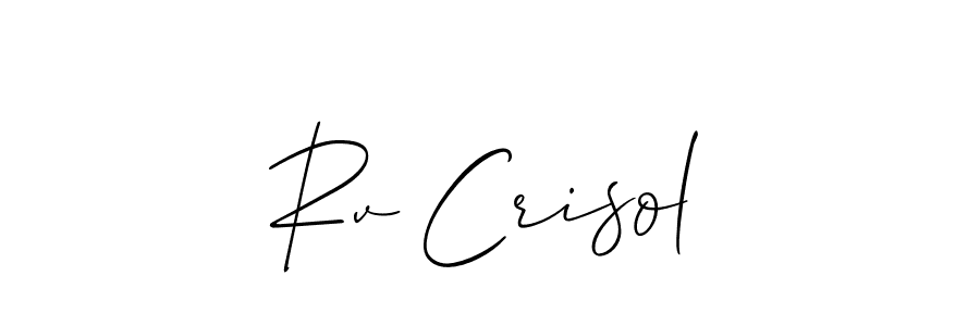 Make a short Rv Crisol signature style. Manage your documents anywhere anytime using Allison_Script. Create and add eSignatures, submit forms, share and send files easily. Rv Crisol signature style 2 images and pictures png