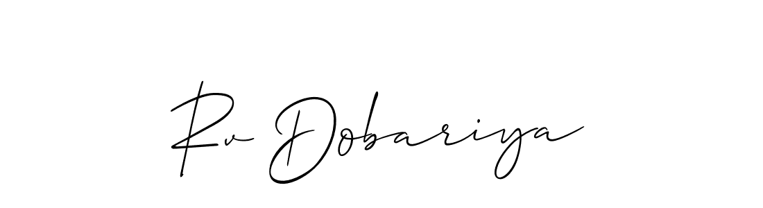 Best and Professional Signature Style for Rv Dobariya. Allison_Script Best Signature Style Collection. Rv Dobariya signature style 2 images and pictures png