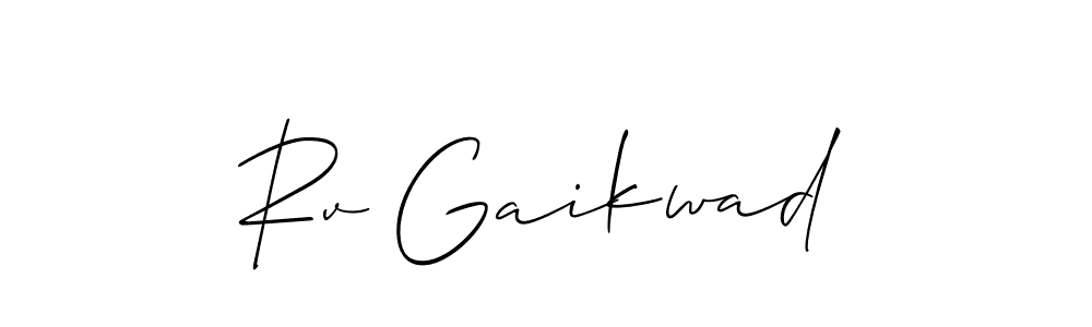 Design your own signature with our free online signature maker. With this signature software, you can create a handwritten (Allison_Script) signature for name Rv Gaikwad. Rv Gaikwad signature style 2 images and pictures png