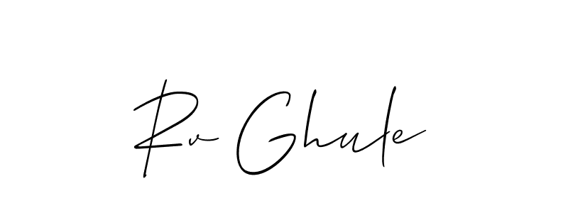 Create a beautiful signature design for name Rv Ghule. With this signature (Allison_Script) fonts, you can make a handwritten signature for free. Rv Ghule signature style 2 images and pictures png