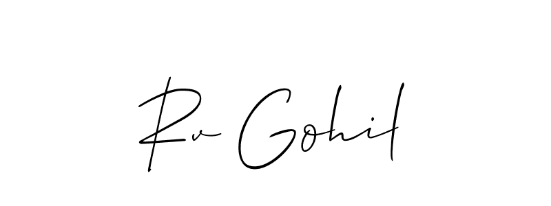 Also we have Rv Gohil name is the best signature style. Create professional handwritten signature collection using Allison_Script autograph style. Rv Gohil signature style 2 images and pictures png