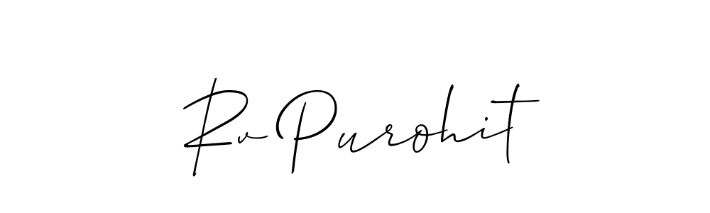 How to make Rv Purohit signature? Allison_Script is a professional autograph style. Create handwritten signature for Rv Purohit name. Rv Purohit signature style 2 images and pictures png