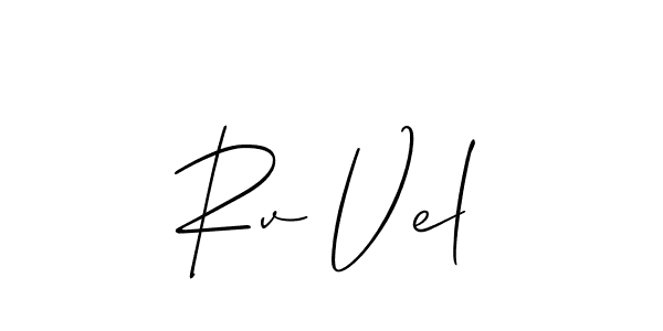 Allison_Script is a professional signature style that is perfect for those who want to add a touch of class to their signature. It is also a great choice for those who want to make their signature more unique. Get Rv Vel name to fancy signature for free. Rv Vel signature style 2 images and pictures png