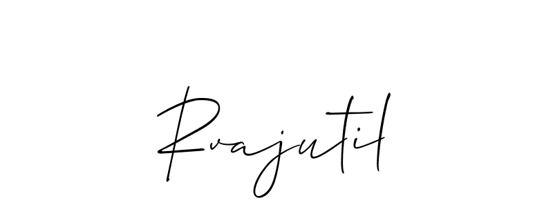 Also You can easily find your signature by using the search form. We will create Rvajutil name handwritten signature images for you free of cost using Allison_Script sign style. Rvajutil signature style 2 images and pictures png