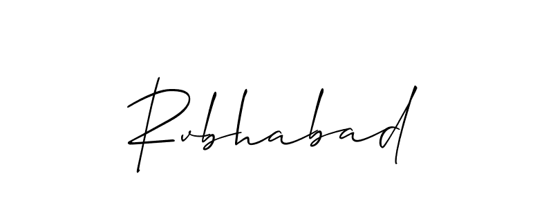 Use a signature maker to create a handwritten signature online. With this signature software, you can design (Allison_Script) your own signature for name Rvbhabad. Rvbhabad signature style 2 images and pictures png