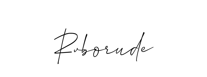 Design your own signature with our free online signature maker. With this signature software, you can create a handwritten (Allison_Script) signature for name Rvborude. Rvborude signature style 2 images and pictures png