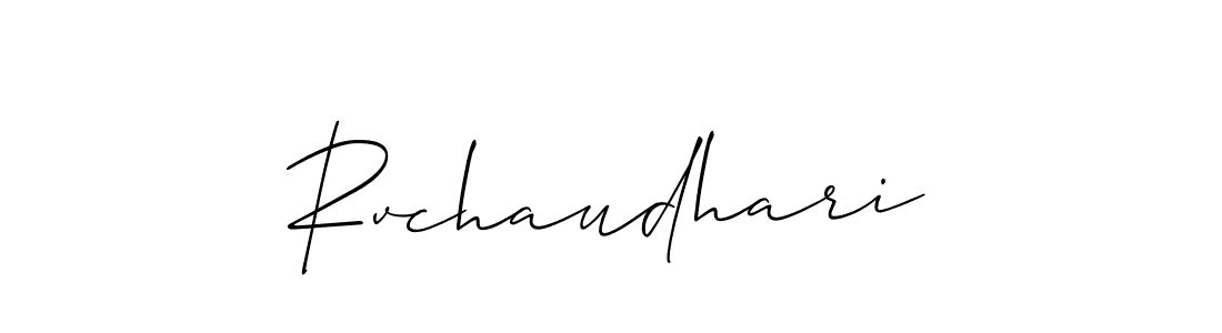 How to Draw Rvchaudhari signature style? Allison_Script is a latest design signature styles for name Rvchaudhari. Rvchaudhari signature style 2 images and pictures png