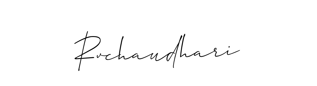 How to make Rvchaudhari signature? Allison_Script is a professional autograph style. Create handwritten signature for Rvchaudhari name. Rvchaudhari signature style 2 images and pictures png