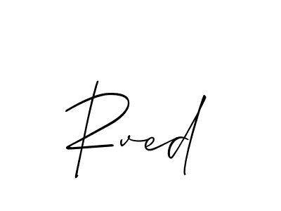 Design your own signature with our free online signature maker. With this signature software, you can create a handwritten (Allison_Script) signature for name Rved. Rved signature style 2 images and pictures png