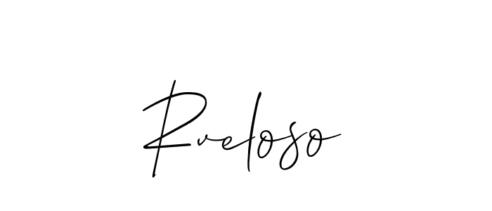 You should practise on your own different ways (Allison_Script) to write your name (Rveloso) in signature. don't let someone else do it for you. Rveloso signature style 2 images and pictures png