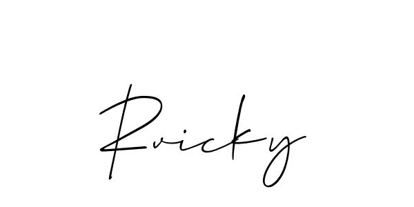 You should practise on your own different ways (Allison_Script) to write your name (Rvicky) in signature. don't let someone else do it for you. Rvicky signature style 2 images and pictures png