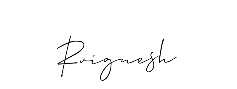 Make a beautiful signature design for name Rvignesh. With this signature (Allison_Script) style, you can create a handwritten signature for free. Rvignesh signature style 2 images and pictures png