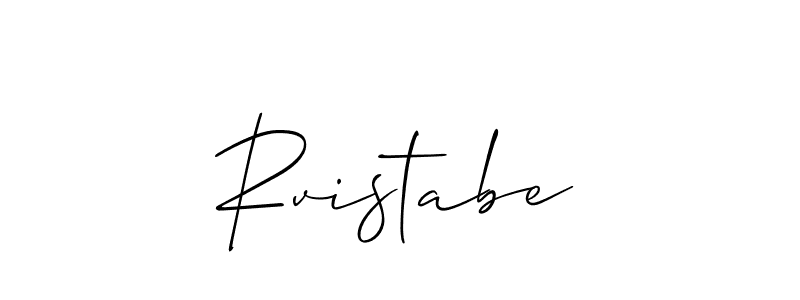 It looks lik you need a new signature style for name Rvistabe. Design unique handwritten (Allison_Script) signature with our free signature maker in just a few clicks. Rvistabe signature style 2 images and pictures png