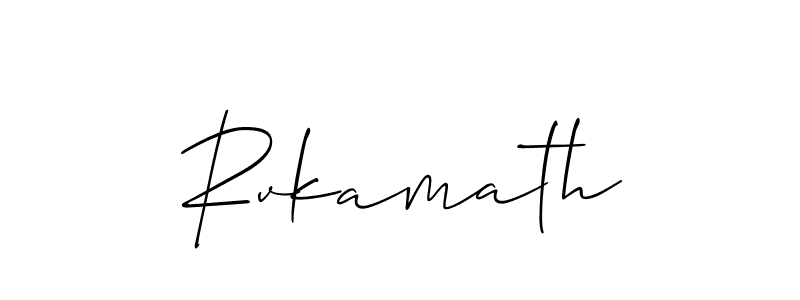 How to make Rvkamath signature? Allison_Script is a professional autograph style. Create handwritten signature for Rvkamath name. Rvkamath signature style 2 images and pictures png