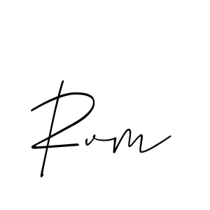 Rvm stylish signature style. Best Handwritten Sign (Allison_Script) for my name. Handwritten Signature Collection Ideas for my name Rvm. Rvm signature style 2 images and pictures png