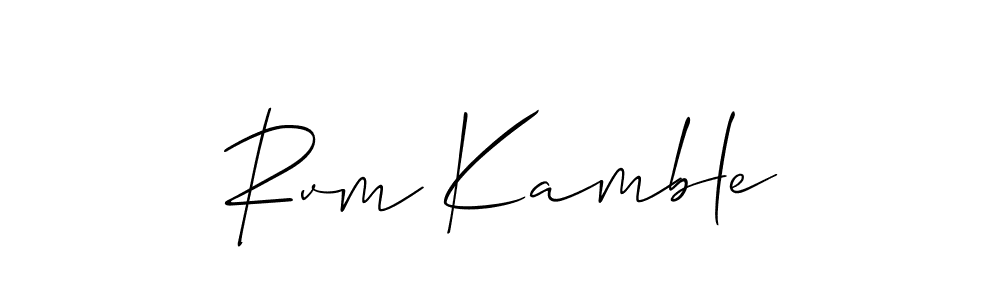 You should practise on your own different ways (Allison_Script) to write your name (Rvm Kamble) in signature. don't let someone else do it for you. Rvm Kamble signature style 2 images and pictures png