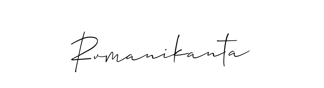 How to make Rvmanikanta signature? Allison_Script is a professional autograph style. Create handwritten signature for Rvmanikanta name. Rvmanikanta signature style 2 images and pictures png