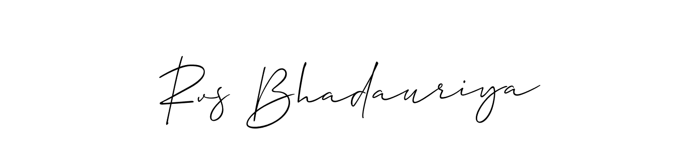 Check out images of Autograph of Rvs Bhadauriya name. Actor Rvs Bhadauriya Signature Style. Allison_Script is a professional sign style online. Rvs Bhadauriya signature style 2 images and pictures png