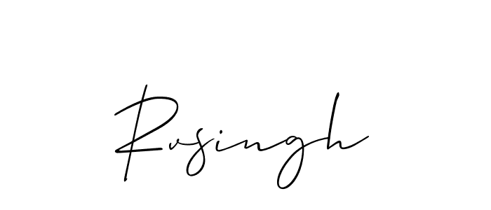 You should practise on your own different ways (Allison_Script) to write your name (Rvsingh) in signature. don't let someone else do it for you. Rvsingh signature style 2 images and pictures png