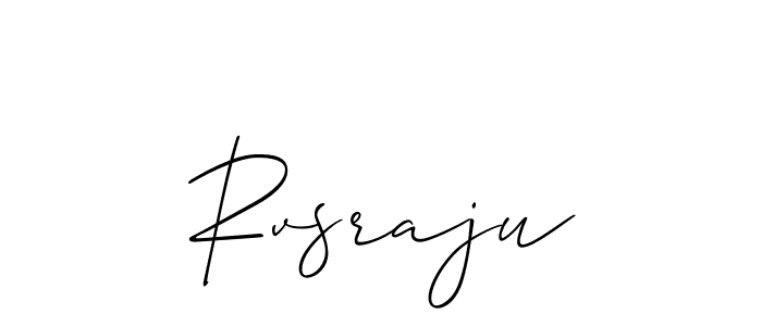 How to make Rvsraju name signature. Use Allison_Script style for creating short signs online. This is the latest handwritten sign. Rvsraju signature style 2 images and pictures png