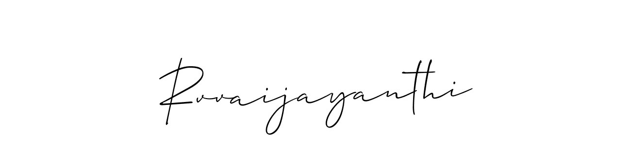 Rvvaijayanthi stylish signature style. Best Handwritten Sign (Allison_Script) for my name. Handwritten Signature Collection Ideas for my name Rvvaijayanthi. Rvvaijayanthi signature style 2 images and pictures png